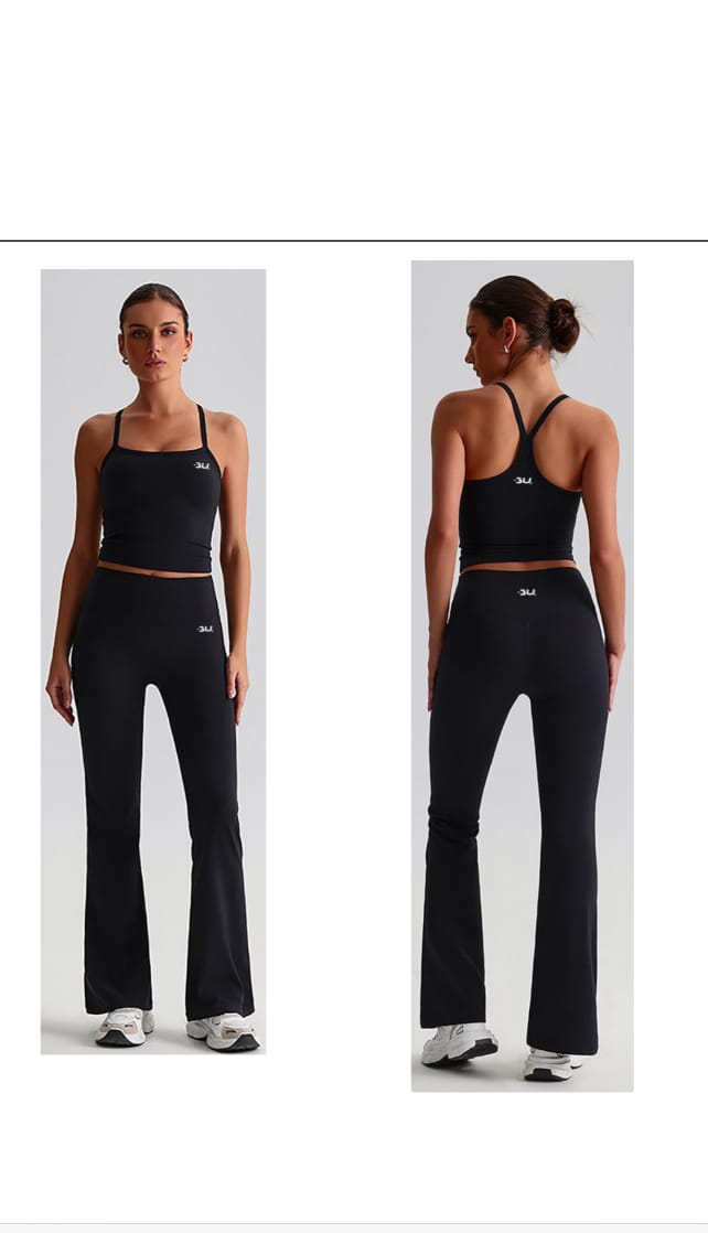 Removable Pads Y Back Yoga Tank Top + No Front Rise Seams Leggings Yoga Set BYTZ8659 (2159 + 2186)